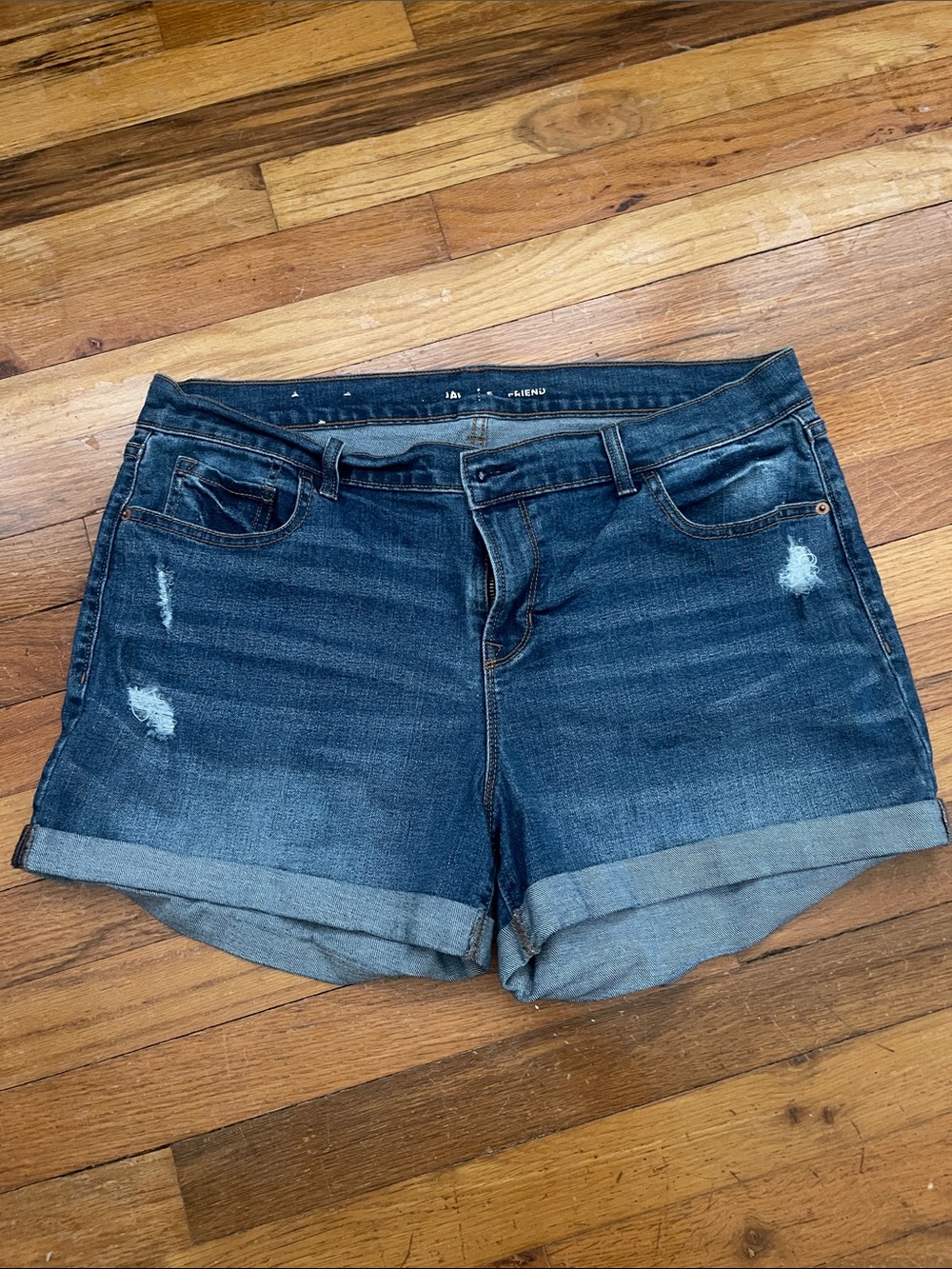 Dark Wash Distressed Women’s Denim Shorts